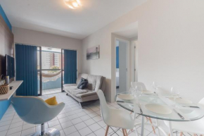 PIP201 Agradável flat com varanda em Boa Viagem, próximo Shopping Recife